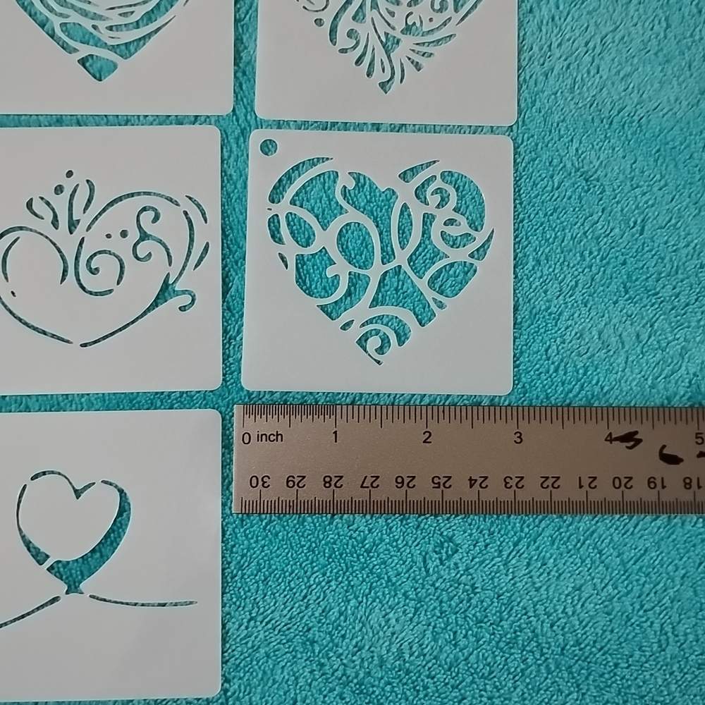 Heart Pattern Stencil Set - Picture 3 of 3